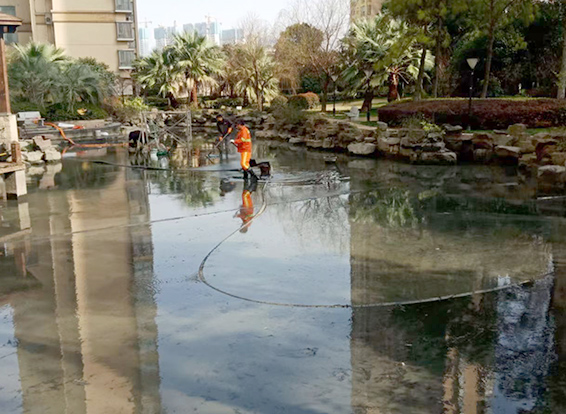 奉贤景观池淤泥清理